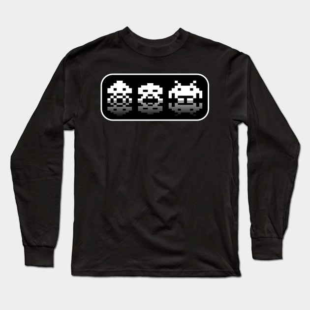 Invaders from 70s Space Long Sleeve T-Shirt by Randomart